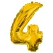 Četné fóliové balónky ve zlaté barvě – číslo 4, 86 cm
