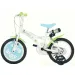 Dětské kolo Bluey 14” s držákem na láhev a postranními kolečky v bílo-modro-zelené barvě – jízdní kolo Dino Bikes