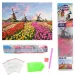 Diamantové puzzle: Diamantová malířská sada s motivem nizozemského tulipánového pole 30x40 cm