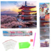 Diamantové puzzle: Japonská pagoda diamantová malířská sada 30x40 cm