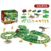 Dinosauří dobrodružný park s autodráhou, sada 151 kusů