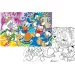 Disney Kačeří příběhy 2 v 1 108dílné puzzle a omalovánky 70x50cm - Lisciani