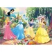 Disney Princezny - Kouzlo pohádkové zahrady 2 v 1 60dílné puzzle a omalovánka 50x35 cm - Lisciani
