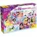 Disney Princezny 2 v 1 2x24dílné maxi puzzle a omalovánky - Lisciani