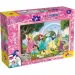 Disney Princezny 2 v 1 maxi 24dílné puzzle a omalovánka 70x50 cm - Lisciani