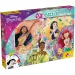 Disney princezny 2 v 1 24dílné puzzle a omalovánka 35x25 cm - Lisciani