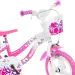 Flappy 12” dětské kolo s košíkem a sedačkou pro panenku v růžovo-bílé barvě - Dino Bikes jízdní kolo
