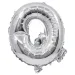 Fóliový balón ve tvaru písmene Q stříbrné barvy – 32 cm
