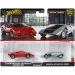 Hot Wheels Deluxe sada 2 autíček Lamborghini Countach LP5000 QV a Lancia Stratos Zero - Mattel