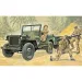 Italeri 1/35 Willys MB vojenský Jeep s přívěsem model vozidla