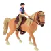 Jezdecká herní sada s hnědým koněm a jezdcem