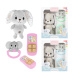 Little Stars plyšový zajíček s chrastítkem a telefonem v různých provedeních, 1 ks