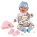 Llorens: 2 v 1 Tala a Talo 44cm novorozenecká panenka s hlasem, růžové a modré doplňky.