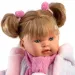 Llorens: Alexandra, 42cm plačící panenka s dudlíkem a růžovou šálou s bambulkami.
