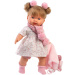 Llorens: Alexandra, pláčící panenka 42 cm s dudlíkem v růžovém kabátku.