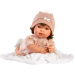 Llorens: Carla, 42 cm velká pláčící panenka s dudlíkem a bílou dekou