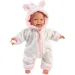 Llorens: Holčička miminko v měkkém pyžamu s motivem čápa 31 cm