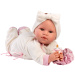 Llorens: Lea 45cm pláčící panenka s dudlíkem v overalu s motivem koaly