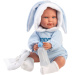 Llorens: Lino 45cm pláčící panenka v oblečku s králičími oušky