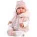 Llorens: Tina 44cm novorozenec v růžové kapucové vestě