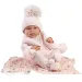 Llorens: Tina novorozenecké dítě v růžovém setu s dekou a dudlíkem 43 cm.
