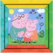Luna: Peppa Pig 2 v 1, 64dílné omalovánkové puzzle s rámečkem