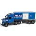 Magic Truck: Policejní náklaďák s fluoreskujícími lampami 81cm - Wader