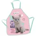 Malá přítelkyně Fluffy Kitty - malířská zástěra s kočičkou