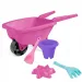 Malé pískoviště kolečko v růžové barvě s doplňky - Wader