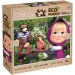 Máša a medvěd na jezeře 2 v 1, 24dílné Eco maxi puzzle a omalovánka 70x50cm – Lisciani