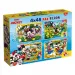 Mickey Mouse 2 v 1 maxi 4x48dílné puzzle a omalovánka 35x25 cm - Lisciani