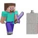 Minecraft: Herní figurka postavy Steve s doplňky - Mattel