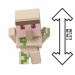 Minecraft: Odhalení minifigurky Iron Golem v úložném boxu ve tvaru bílého meče - Mattel