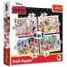 Minnie Mouse a její přátelé 12,15,20,24ks 4 v 1 puzzle - Trefl