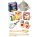 Molto: Nature Velká dřevěná hračka kuchyňka s 10 doplňky