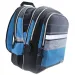 Musí: Modro-černý 2 v 1 školní batoh s čtyřmi kapsami, batoh 47x25x33cm
