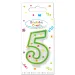 Narozeninová puntíkovaná svíčka číslo 5