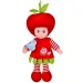 Panenka s hadrovým tělem oblečená v kostýmu jablka nebo jahody, výška 36 cm, 1 ks