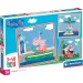 Peppa Pig 3x48 dílků Supercolor puzzle - Clementoni