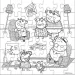 Peppa prase omalovánky puzzle 42 kusů