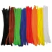 PlayBox: Barevné chenillové nitě základní barvy 10mm x 30cm balení 100 ks.