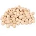 PlayBox: Přírodní dřevěné korálky o velikosti 15 mm, balení 100 ks.