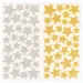 PlayBox: Sada třpytivých zlatých a stříbrných hvězdičkových samolepek, 132 ks.