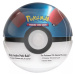 Pokémon TCG 2024 Poké Ball Tin – kovová krabička ve tvaru Pokéballu s 3 boostery, v několika provedeních