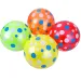 Puntíkovaný gumový míč různých barev 23 cm 1 ks