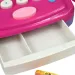 Růžová pokladna se světlem a zvukem, doplňky a hračkou penězi 24cm