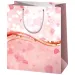 Růžová srdíčková normální velikost exkluzivní dárková taška 11x6x14cm