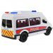 RC dálkově ovládaný bílý policejní minibus s efekty světel 2,4GHz v měřítku 1/12, 30cm