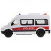 RC dálkově ovládaný bílý policejní minibus s efekty světel 2,4GHz v měřítku 1/12, 30cm