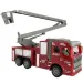 RC dálkově ovládaný hasičský vůz s výsuvnou plošinou v měřítku 1/30, 22 cm